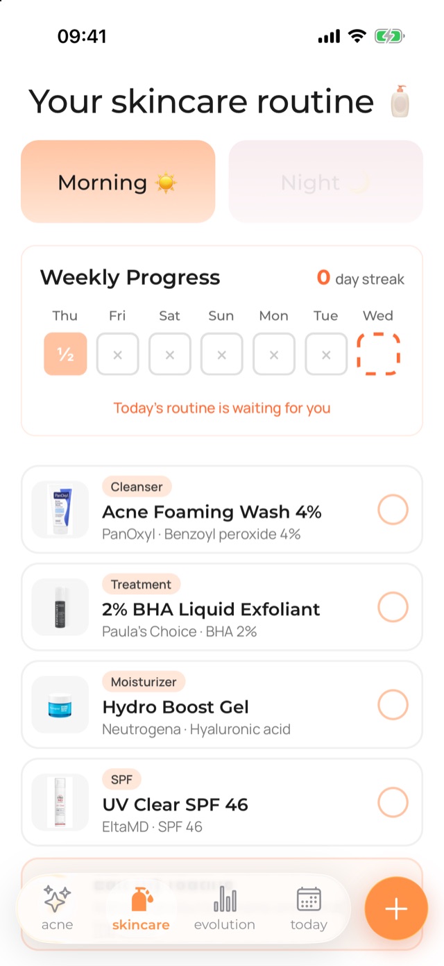Personalized skincare routine
